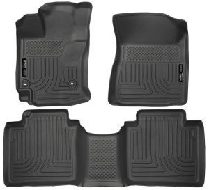 Toyota Venza Floor Liners - Front + Rear - Husky Liners - WeatherBeater - Black - 2015